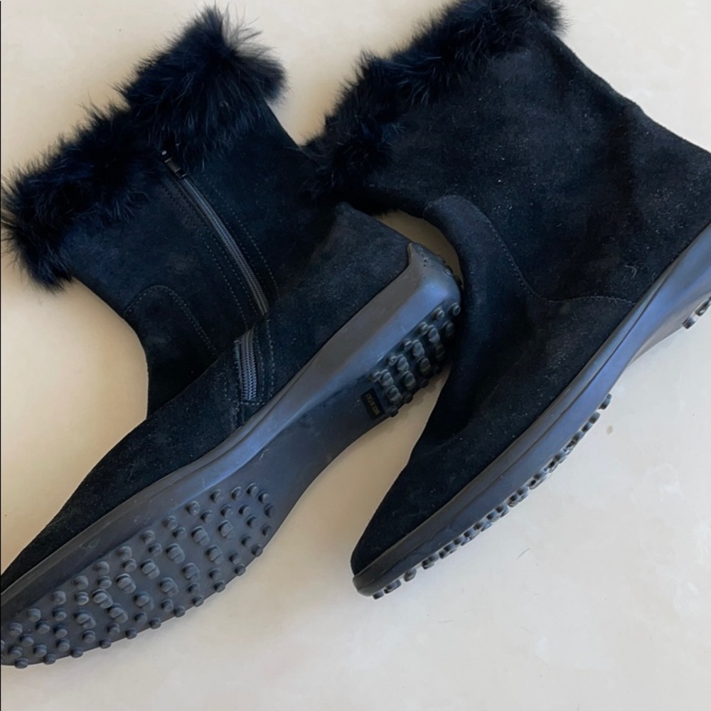 Brand New Without Tags Saks Fifth Avenue Women’s Black Suede Boots- Size 9